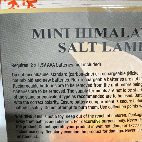 Himalayan Salt Lamp Mini Moon Battery Operated  3 x 4 inches - Picture 13 of 16